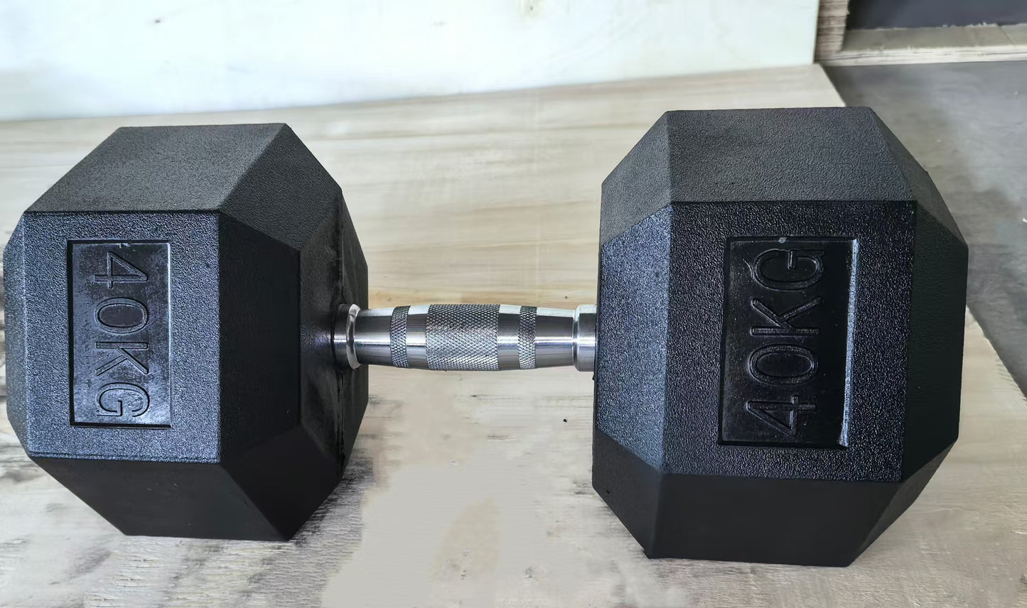 Gumirana heksagonalna utež / Hex ročka 40 kg