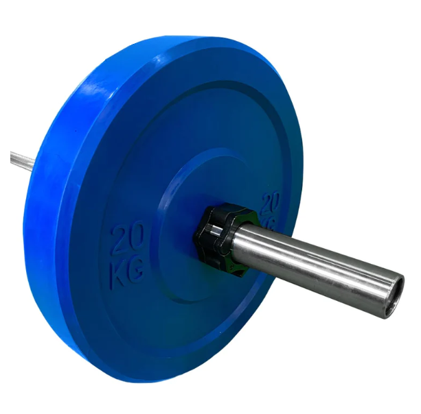 Disco bumper plate gommato 20 kg blu