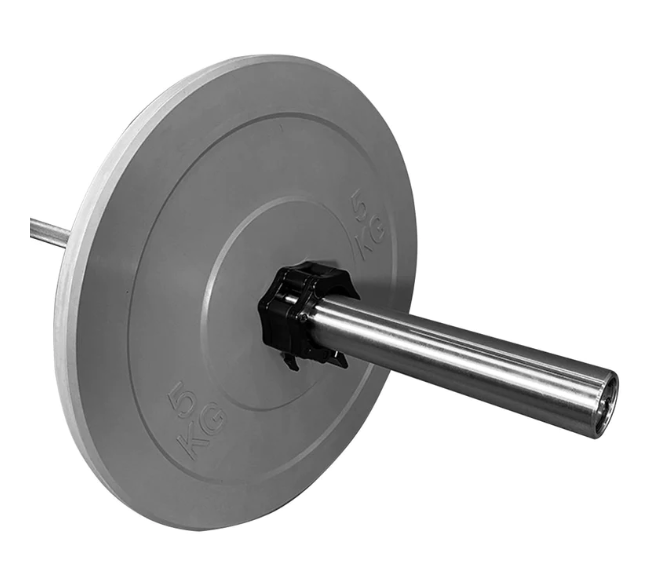 Disco bumper plate gommato 5 kg griggio