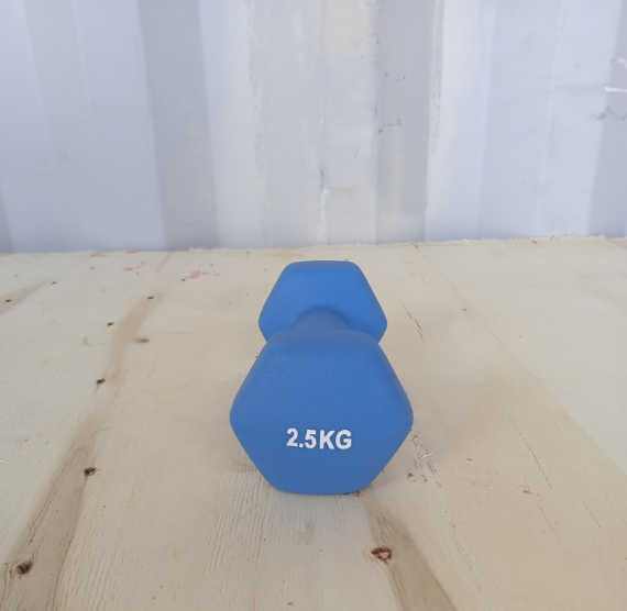 Hex dumbbell made of neoprene and cast iron 2.5 kg | Hexagonal weight