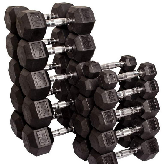 Peso esagonale gommati / Hex Gestisci 12,5 kg