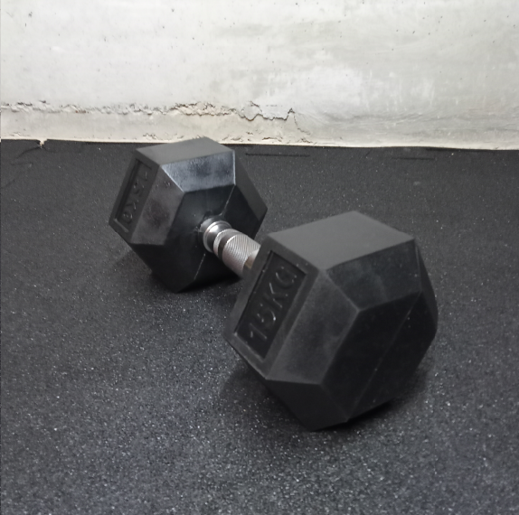 Manubrio Hex gommato 15 kg