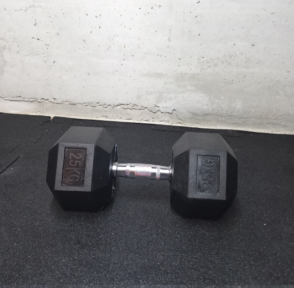 Manubrio Hex gommato 25 kg