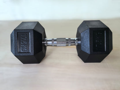 Gumirana heksagonalna utež / Hex ročka 17,5 kg