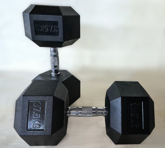 Gumirana šesterokutna bučica / Hex bučica 37,5 kg