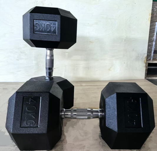 Gumirani šesterokutni uteg / Hex bučica 40 kg