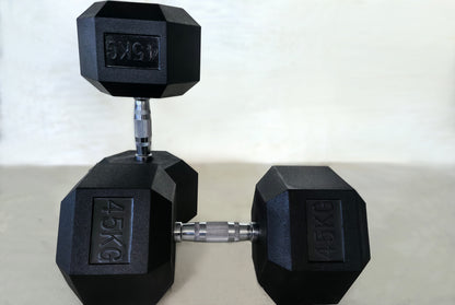 Gumirana heksagonalna utež / Hex ročka 45 kg