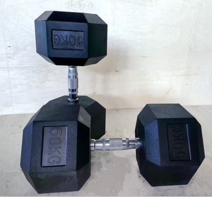 Gumirana heksagonalna utež / Hex ročka 50 kg