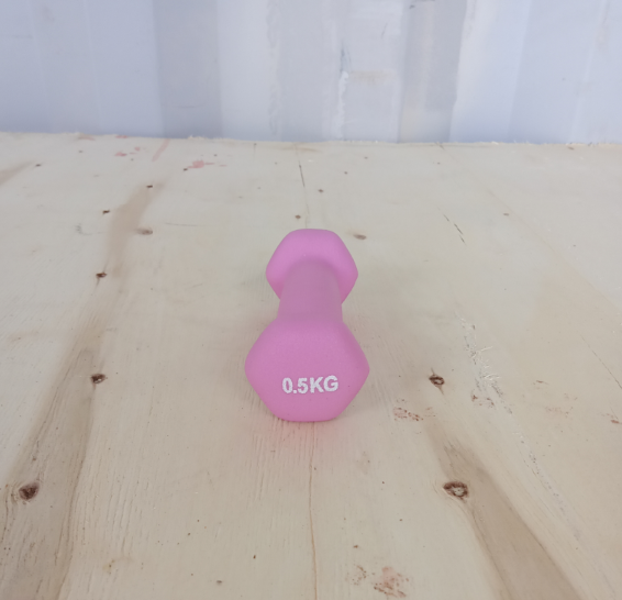 Hex dumbbell made of neoprene and cast iron 0.5 kg | Hexagonal weight