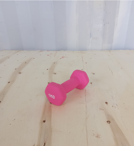 Hex dumbbell made of neoprene and cast iron 1 kg | Hexagonal weight