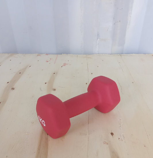 Hex dumbbell made of neoprene and cast iron 4 kg | Hexagonal weight