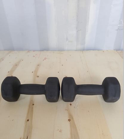 Hex dumbbell made of neoprene and cast iron 5 kg | Hexagonal dumbbell