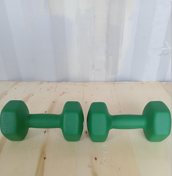 Hex dumbbell made of neoprene and cast iron 9 kg | Hexagonal dumbbell