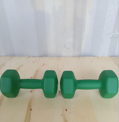 Hex dumbbell made of neoprene and cast iron 9 kg | Hexagonal dumbbell