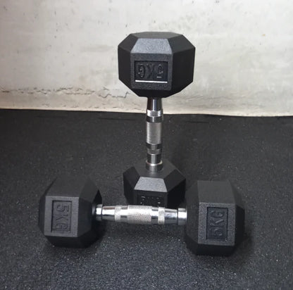 Set weights: Hexke rubberized handle weights in pairs, total 30 kg