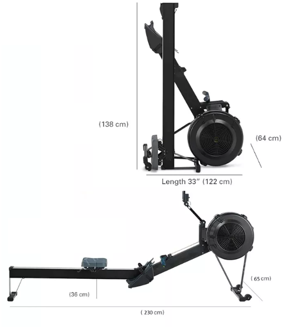 Sklopivi zračni veslač Premium 230 - Fitness sprava